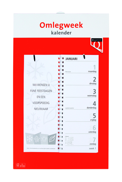 Weekomlegkalender 2025 Quantore