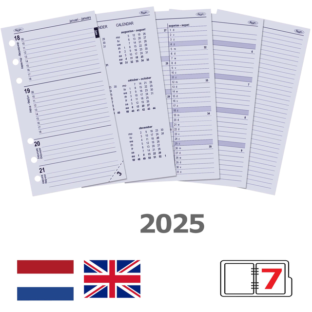 Agendavulling 2025 Kalpa Personal 7dagen/2pagina’s