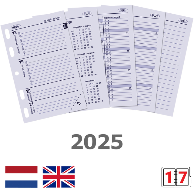 Agendavulling 2025 Kalpa Mini 7dagen/2pagina’s