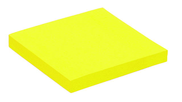 Memoblok Quantore 76x76mm neon geel