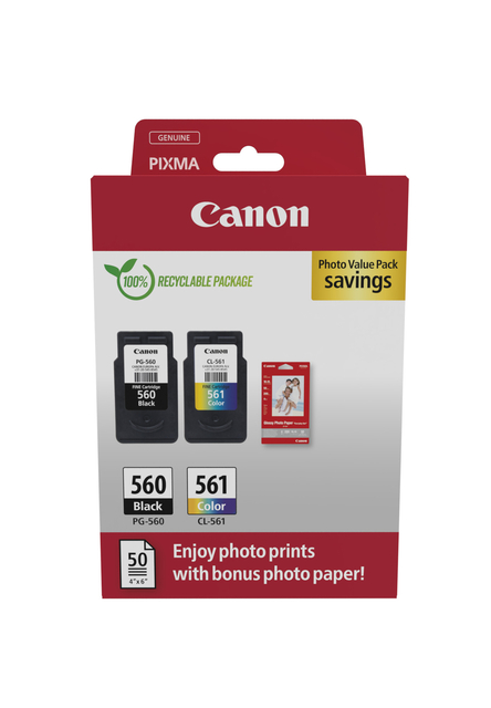 Inktcartridge Canon PG-560 CL-561 zwart + kleur