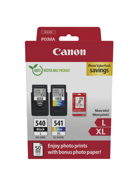 Inktcartridge Canon PG-540L +  CL-541XL zwart + kleur