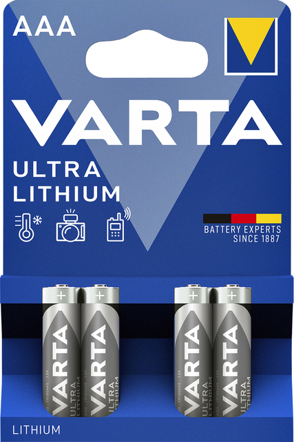 Batterij Varta Ultra lithium 4xAAA