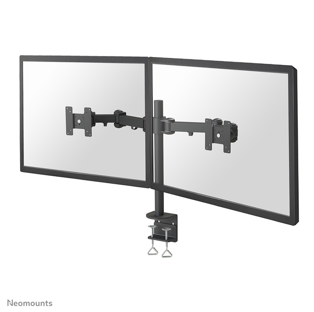 Monitorarm Neomounts D960D 2×10-27″ met klem zwart