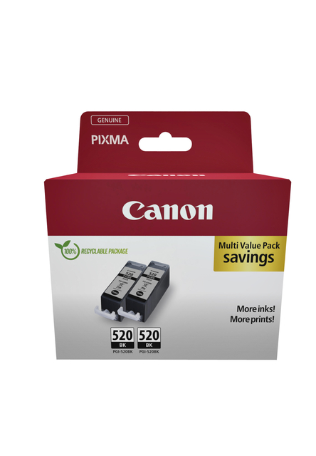 Inktcartridge Canon PGI-520 zwart 2x