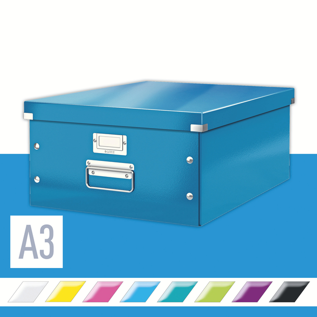 Opbergbox Leitz WOW Click & Store 369x200x482mm blauw