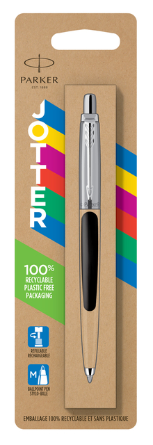 Balpen Parker Jotter Original black CT medium blister à 1 stuk