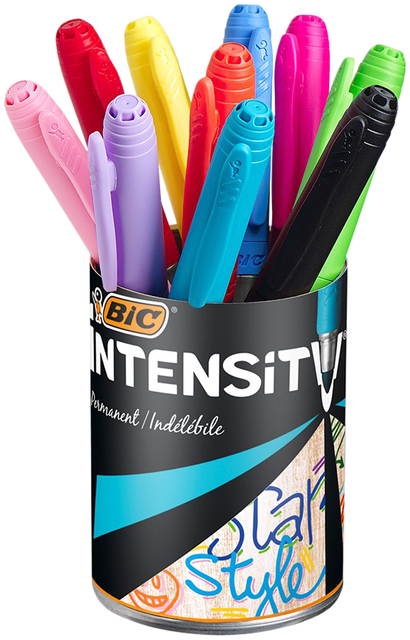 Viltstift Bic Intensity rond medium assorti pot à 10 stuks