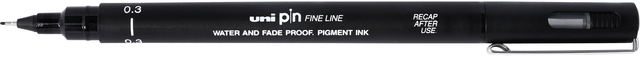 Fineliner Uni-ball Pin 0.3mm zwart