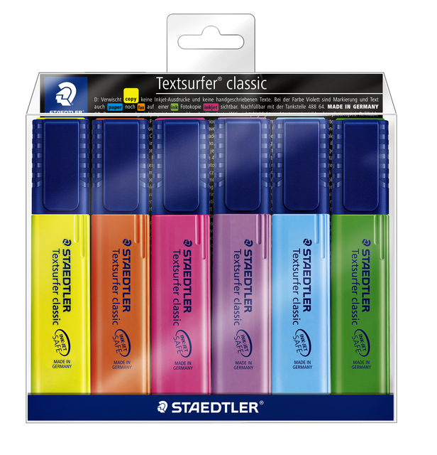 Markeerstift Staedtler 364 Textsurfer assorti 6stuks