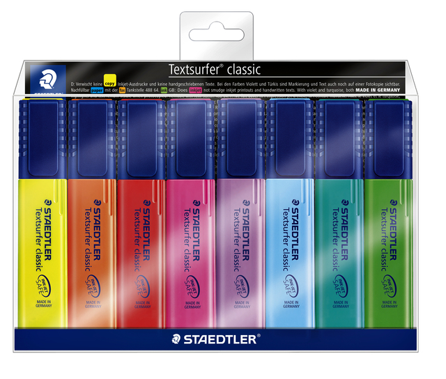 Markeerstift Staedtler 364 Textsurfer assorti 8 stuks