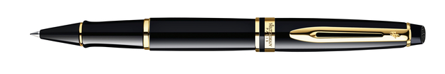 Rollerpen Waterman Expert black lacquer GT fijn