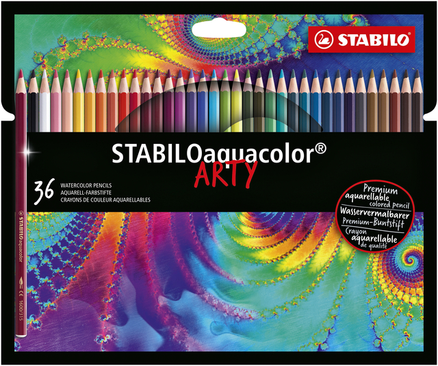 Kleurpotloden STABILO 1636 aquacolor Arty assorti etui à 36 stuks