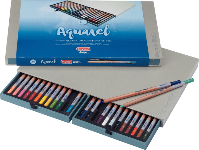 Kleurpotloden Bruynzeel 8835 Design aquarel 24stuks assorti