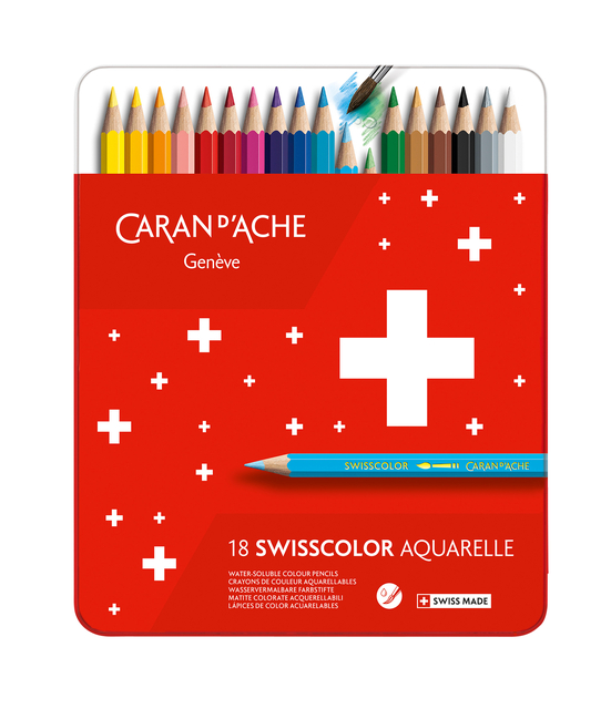 Kleurpotloden Caran d’Ache Swisscolor aquarel 18stuks ass.