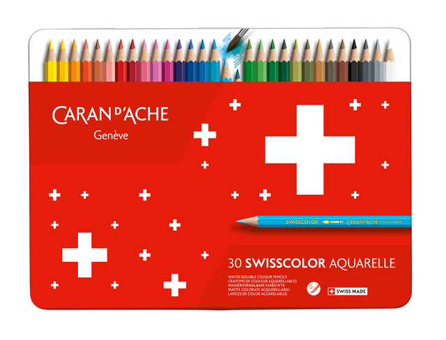 Kleurpotloden Caran d’Ache Swisscolor aquarel 30stuks ass.