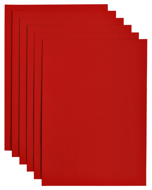 Kopieerpapier Papicolor A4 200gr 6 vel rood