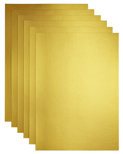 Kopieerpapier Papicolor A4 120gr 6 vel metallic goud