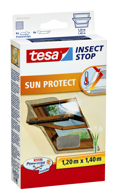 Insectenhor tesa® Insect Stop Klittenband voor dakramen 1,2×1,4m antraciet