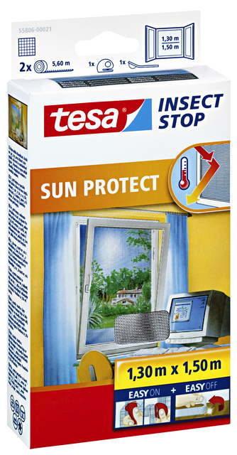 Insectenhor tesa® Insect Stop SUN PROTECT raam 1,3×1,5m antraciet