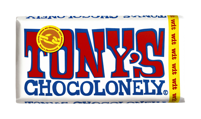 Chocolade Tony’s Chocolonely wit reep 180gr