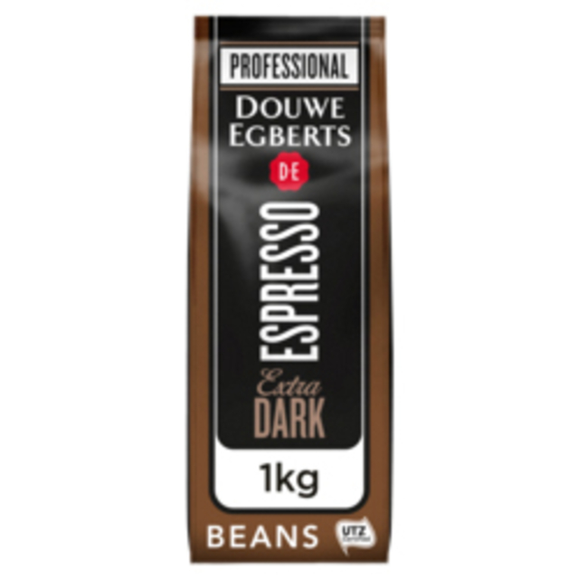 Koffie Douwe Egberts espresso bonen extra dark roast 1kg