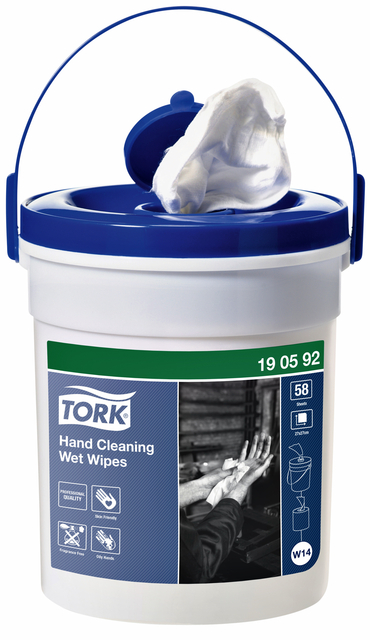 Reinigingsdoekjes Tork Hand Cleaning W14  parfumvrij wit 190592