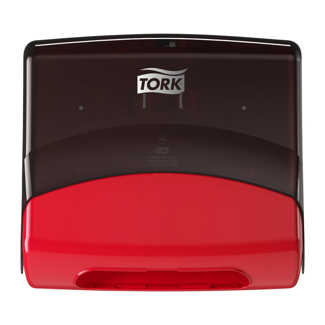 Reinigingsdoekdispenser Tork W4 Performance wandmontage zwart/rood 654008