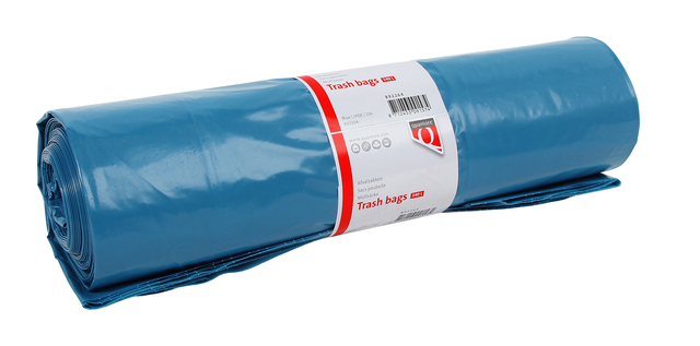 Afvalzak Quantore LDPE T70 240L blauw extra stevig 65/25x140cm 10 stuks