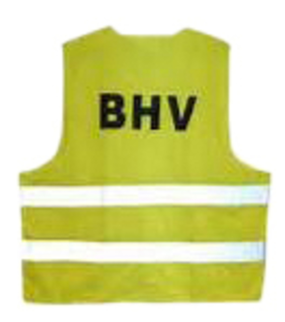 Veiligheidsvest Leina met opdruk “BHV ” geel