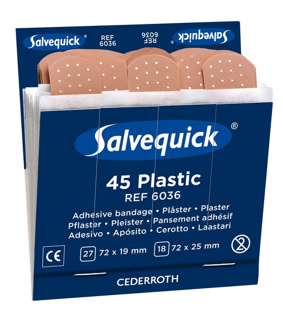 Pleister Salvequick navulling plastic 6036