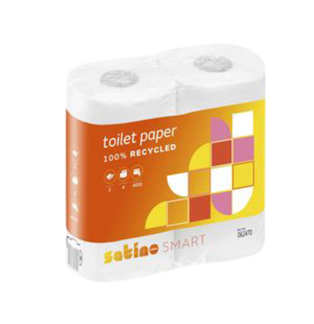 Toiletpapier Satino Smart MT1 2-laags 400vel wit 062470