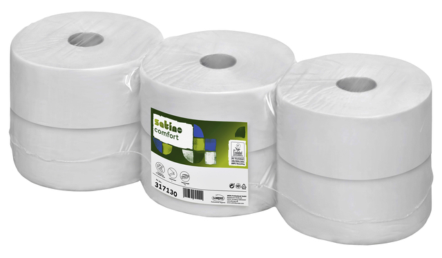 Toiletpapier Satino Comfort JT2 2-laags 380m wit 317130