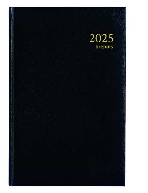 Agenda 2025 Brepols Saturnus Lima 2dagen/1pagina zwart