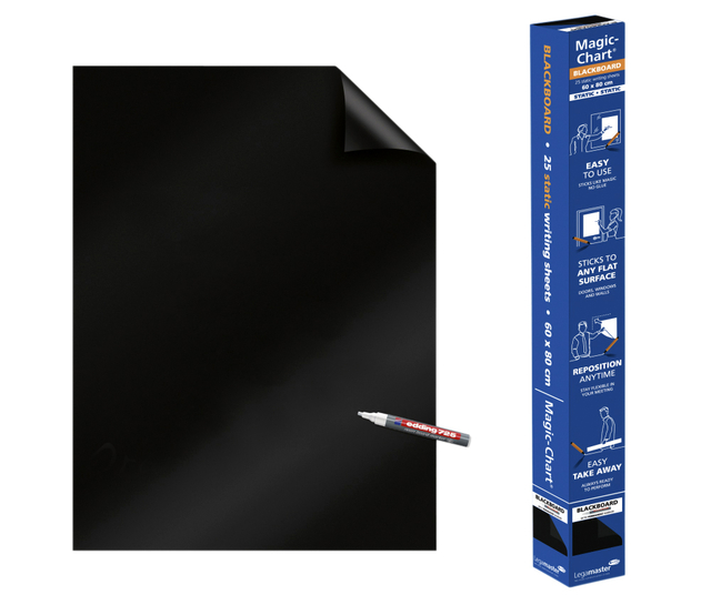 Magic-Chart Legamaster Whiteboard 60x80cm zwart