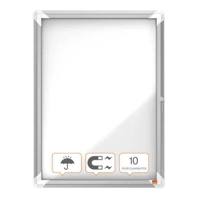 Buitenvitrine Nobo Premium Plus 4x A4 draaideur magnetisch