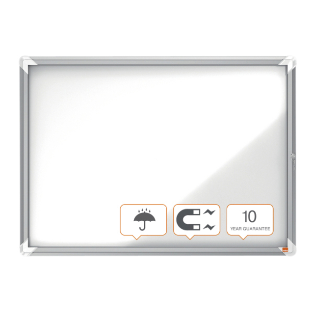 Buitenvitrine Nobo Premium Plus 8x A4 draaideur magnetisch