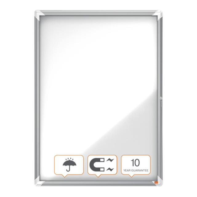 Buitenvitrine Nobo Premium Plus 9x A4 draaideur magnetisch