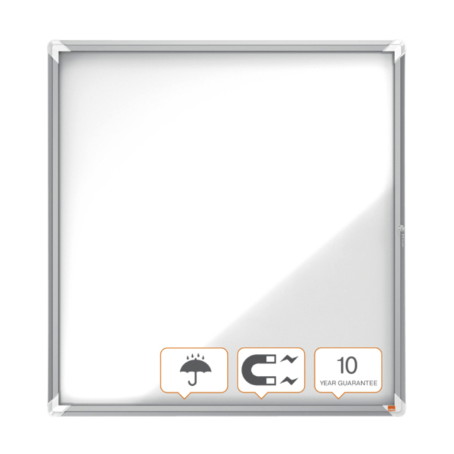 Buitenvitrine Nobo Premium Plus 12x A4 draaideur magnetisch