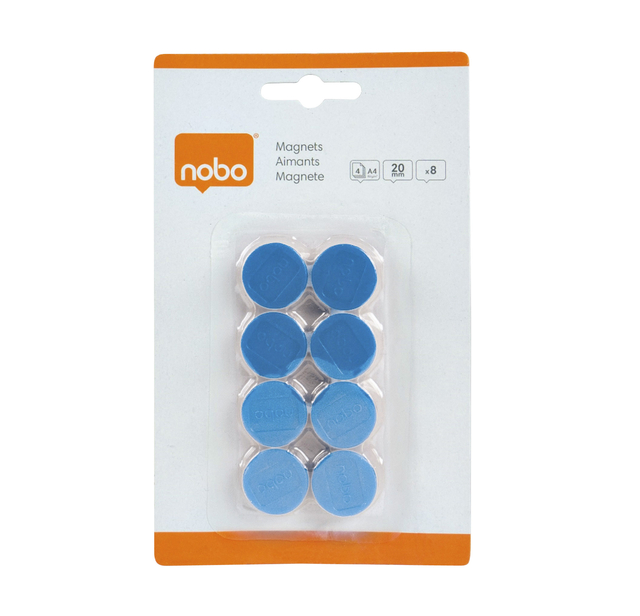 Magneet Nobo 20mm 120gr blauw