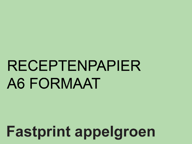 Receptpapier Fastprint A6 80gr appelgroen 2000vel