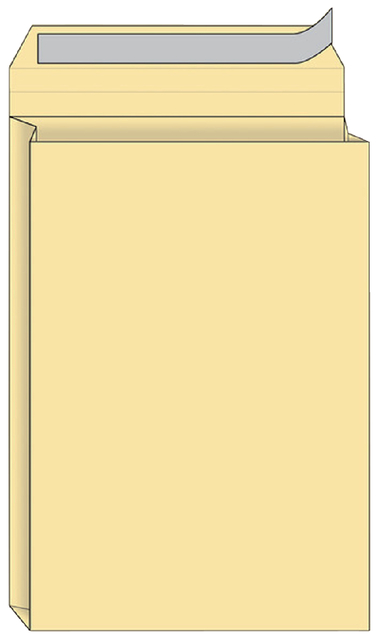 Envelop Quantore monsterzak 185x280x38mm zelfklevend creme 125 stuks