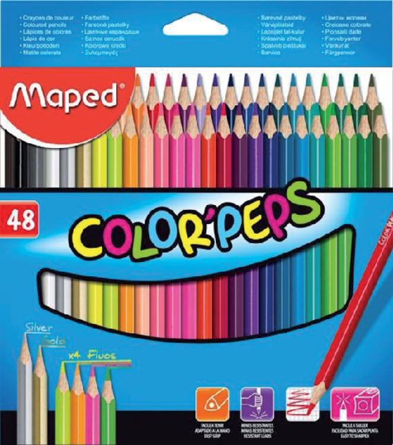 Kleurpotlood Maped Color’Peps set á 48 kleuren