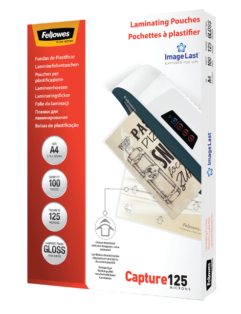 Lamineerhoes Fellowes A4 2x125micron glans 100stuks