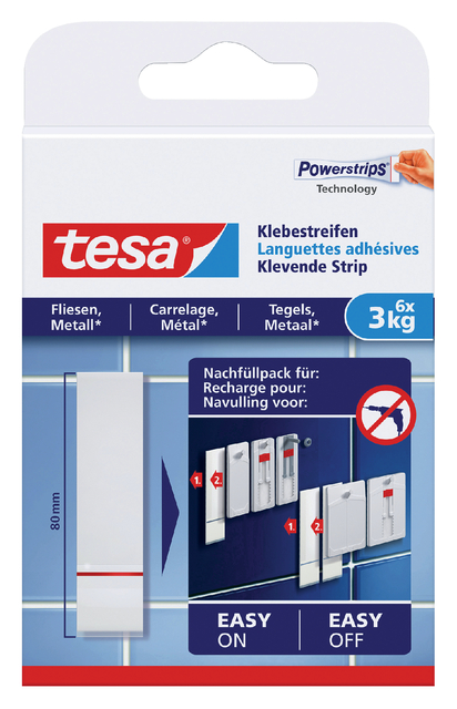 Kleefstrips tesa® tegels & metaal 3kg wit