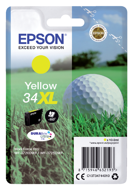 Inktcartridge Epson 34XL T3474 geel