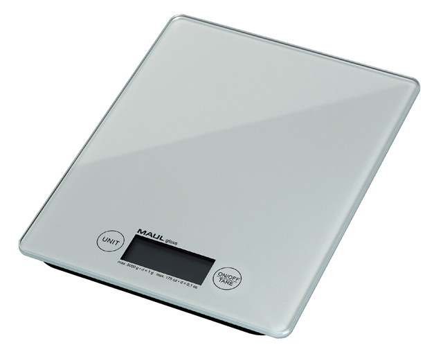 Briefweger MAUL Gloss tot 5000 gram glazen plateau inclusief batterij wit