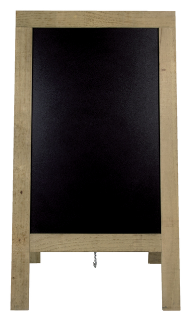 Stoepbord Securit 72x131x4cm steigerhout