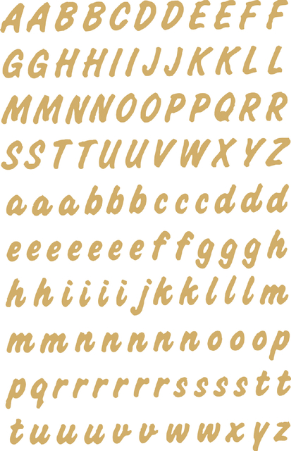 Etiket HERMA 4152 8mm letters A-Z goud op transparant 238stuks