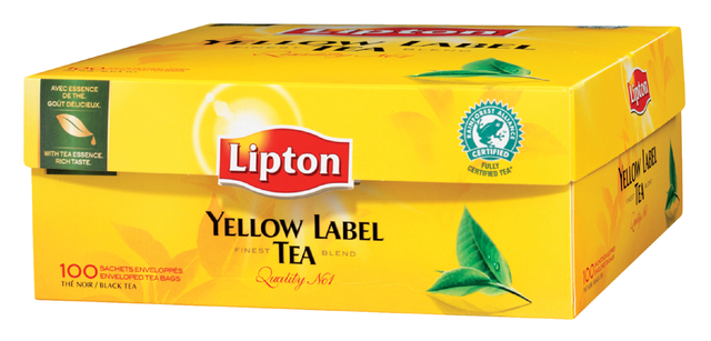 Thee Lipton yellow label zonder envelop 100×1.5gr